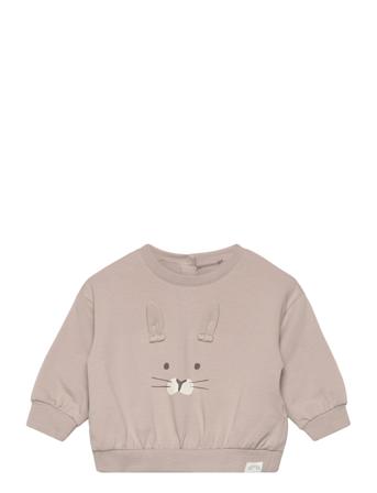 Sweatshirt Placement Animal Sweat-shirt Genser Beige Lindex*Betinget Tilbud