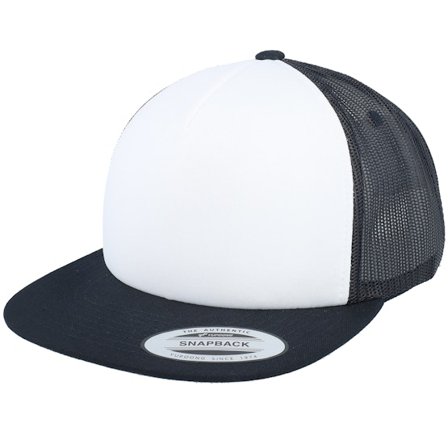 Yupoong - Schwarz trucker Cap - Foam Black/White/Black Trucker @ Hatstore