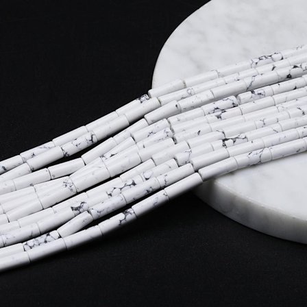 13x4 mm natursteinsrørperler gjør det selv-smykker 4 4