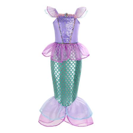 Halloween Havfrue Barnekjole Havfrueprinsessekjole Ariel Jenter Kjole-lilla Purple 110cm