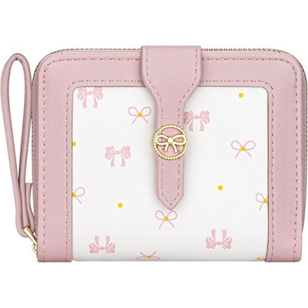 1 stk. Damepung Søt Tofoldig Lommebok med Glidelås for Kvinner Kredittkortholder Lommebok for Damer Estetisk Lærkortholder Lommebok