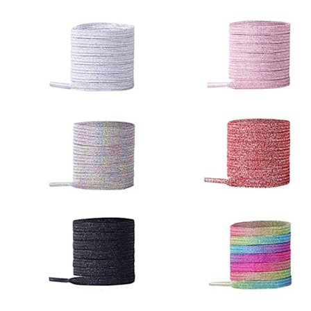 Magnetisk spenne 6 par elastiske skolisser med metallspenne uten slips