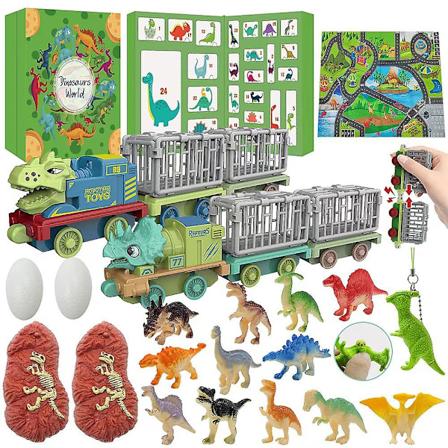 2022 Julekalender med 24 Dages Nedtælling Dinosaur Verden Dino Legetøj Børn Julegave Blind Box
