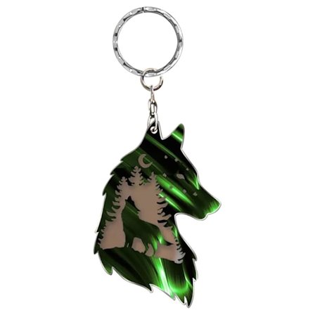 Wolf Key Chain, Plateau Wolf Decoration, Wolf Key Chain Gift