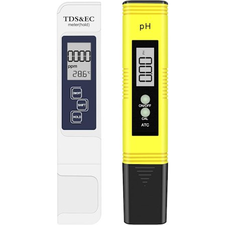 Vannkvalitetstestmåler TDS PH EC Temperatur 4 i 1 Sett Digital