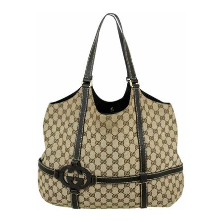 Gucci Vintage, Pre-owned Shoulder Bags Beige, Dames, Maat:ONE Size,leather