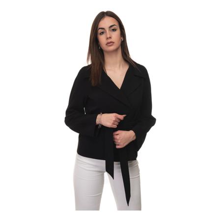 Max Mara Studio, Brenta cady cropped jacket Zwart, Dames, Maat:L
