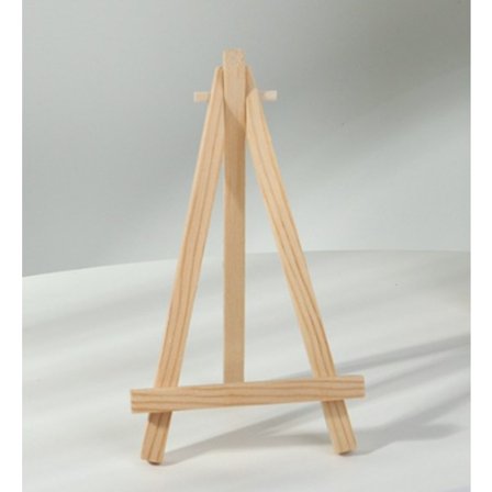 Set med 5 Mini Trästafflier Triangelbordshållare Namn Nummer Flik