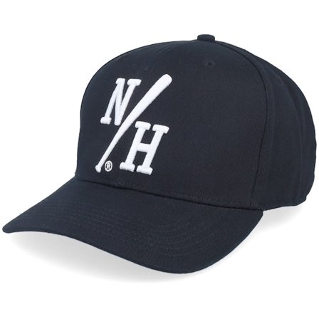Northern Hooligans - Schwarz Adjustable Cap - Batter Curved Brim Cap Black/White Adjustable @ Hatstore