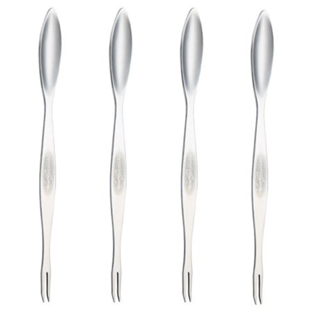 4 stk. Krabbeklopicker i rustfritt stål - Verktøy for å spise sjømat og skalldyr, kompatibelt med krabbegafler [JUN]