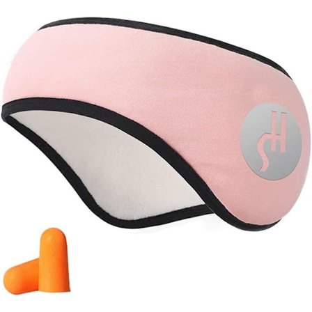 Sovemaske med ørepropper Justerbar Myk Reisesett Sovemaske Svart for Hjem & Reise