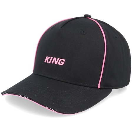 King Apparel - Stepney Curved Peak Cap Black Adjustable Adjustable Black Cap - @ Hatstore
