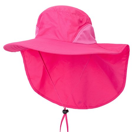 Rose rød solhatt unisex bred brem pustende og vindtett Safar