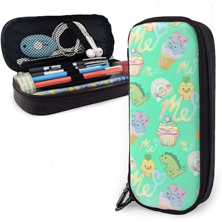 Moriah-Elizabeth-Me Merch Läder Pennfodral Pennfodral Skolmaterial Väska Kontor Bärbar Förvaringslåda Kosmetikväska Mapp bd002844