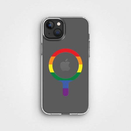 Pride - Abnehmbarer MagSafe-Ring & Klares Handyhüllen-Bundle, iPhone 15 Plus