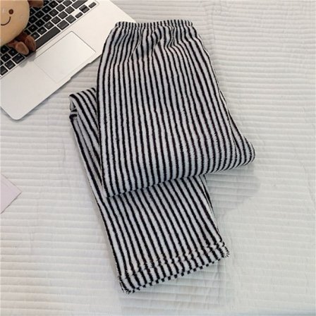 Walking God-bukser Flanell Pyjamas Kan Brukes Utendørs Tegneserie Korallfløyel Late Pyjamas Dame Høst Vinterbukser Hjemmebukser MY909