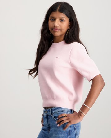 Tommy Hilfiger CHENILLE SWEATER SS Rosa Pullover Mädchen - Kids Brand Store