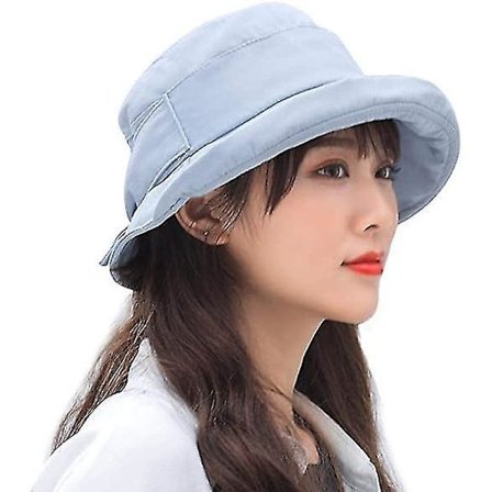 Dam Solhatt Vikbar Bomulls Fiskehatt Japansk