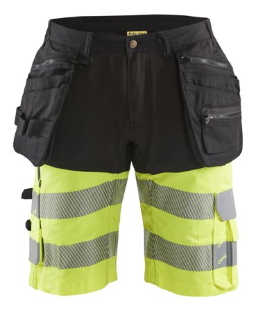 Blåkläder 159618119933C62 Synlighetsshorts med stretch, svart/varselgul Str. C62, Klær