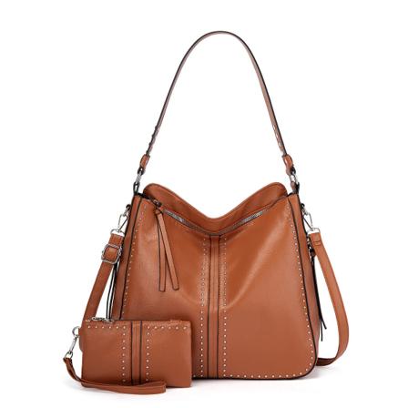 1 kpl käsilaukku naisille, suuret käsilaukut ja olkalaukut niiteillä ja crossbody-hihnalla, 34*12*33cm