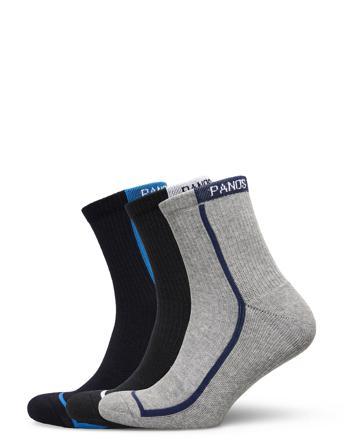 Pe 3Pk Racer Stripe Quarter Underwear Socks Regular Socks Musta Panos Emporio