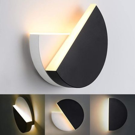 Applique murale à LED Éclairage mural décoratif modern noir with LED 12