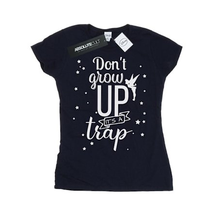 Tinkerbell Dam/Kvinnor Don ́t Grow Up Bomull T-Shirt XL Marinblå B