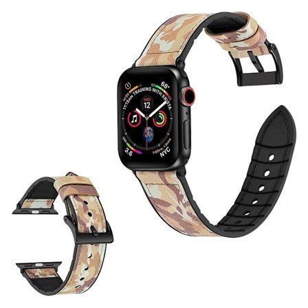 Apple Watch Series 6 / 5 40mm mønster silikone rem - camouflage brun
