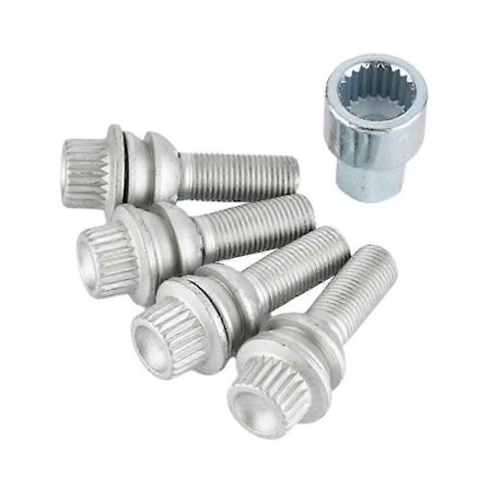 Porsche Hjulbultar med lås, Stöldskyddade hjulmuttrar M14x1.5, Hög säkerhet för 718 911 Cayenne Macan Panam