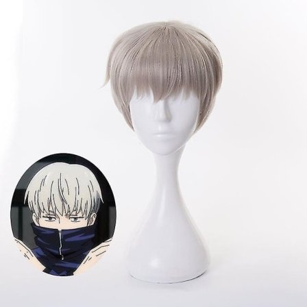Anime Jujutsu Kaisen Cosplay Peruukki Toge Inumaki Hopeanharmaa Sh