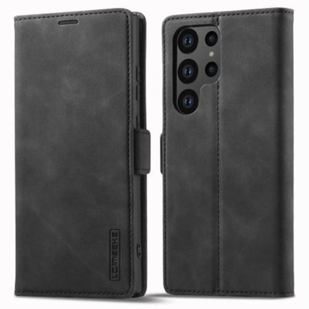 LC.IMEEKE Wallet Case Fodral Samsung Galaxy S23 Ultra - Svart