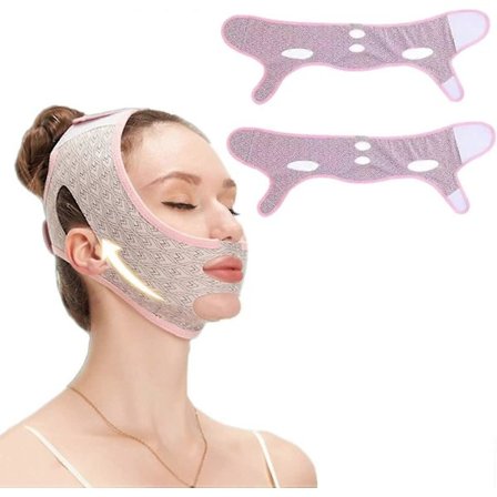 Skjønnhetsmaske for ansiktsforming, V-linje løftemaske ansikts slankestropp, dobbelthakereduserer, ansiktsløftebelte
