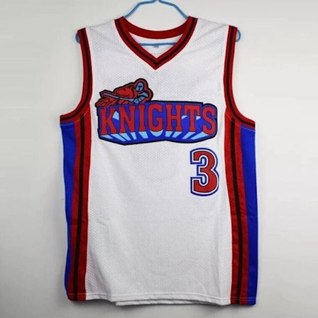 Vit Röd Calvin Cambridge Jersey 3# Like Mike Knights Jersey