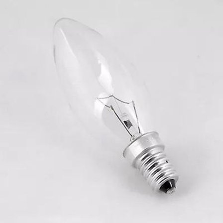12x 15w E14 Kertelys Klassisk Glødepære Klar Hvid