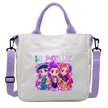 K-Pop Demon Hunters Skuldertaske | Stilfuld Crossbody Taske | Letvægts Fan Tilbehør*867-PL-Purple 1*