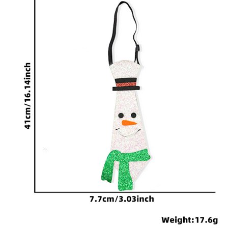 Julklapp för barn Tecknad slips Smycken Julfest Dekoration Snögubbe Älg Icke-knutande Filt Slips