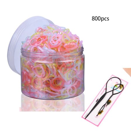 800 stk (gelé) Elastiske hårbånd, Hårstrikk, Små hårbånd