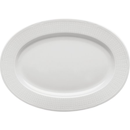 Rörstrand Snö Tallrik oval 32 cm | Dukning & Servering > Tallrikar > Matttallrik | Bagaren och Kocken