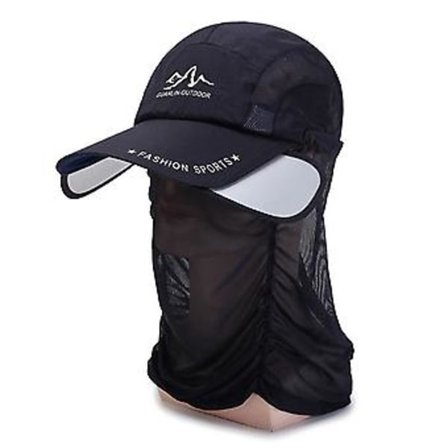 Irrotettava niskasuoja aurinkohattu UV-suoja mukava aurinkohattu vuorikiipeilyyn (tumman sininen)