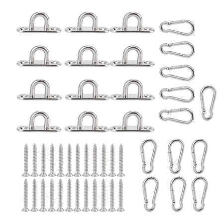 Ruostumattomasta teräksestä valmistettu keinulukko, kiinteä koukku, riippumatto, riipputuoli, korin silmukka, silmälevy, kiinnikkeet