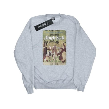 Djungelboken Dam/Dam Retro Poster Sweatshirt L Heather Gre
