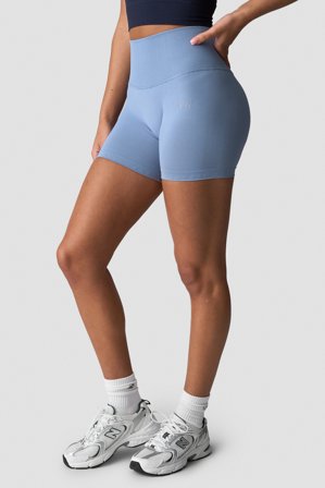 ICANIWILL - Define Seamless Pocket Shorts Wmn Metal Blue - Damer - Træningstøj fra ICIW