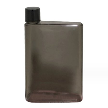 A5 flad vandflaske rejse termokande bærbar rejsekrus flad sportsvandflaske til sport camping fitness udendørs sort 350ml