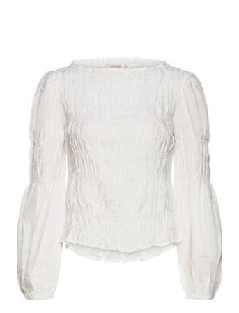Crhenva Blouse Bluse Langærmet Hvid Cream