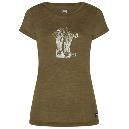 Super.natural Women's Blooming Boots Women short-sleeved sweaters Green XS