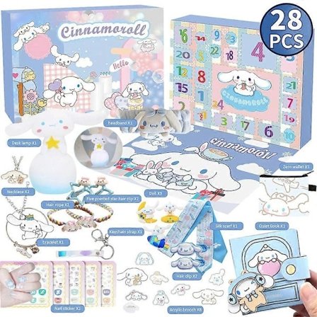 2025 Joulun odotus -kalenteri Kuromi My Melody Cinnamoroll Sanrio Lelu Tarvikkeet Lapset Tytöt Kalenteri Lahjat Cinnamoroll