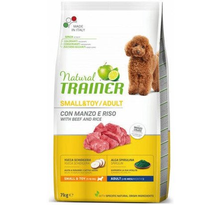 Natural Trainer Crocchette Manzo Cane Adult Small & Toy 7Kg