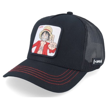 Capslab - Černá trucker Kšiltovka - One Piece Luffy Black Trucker @ Hatstore