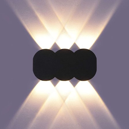 Moderne 6W LED innendørs vegglampe, rektangulær opp-ned spot Wa