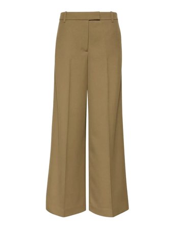Calvin Klein | Wool Gaberdine Wide Leg Trouser | 34
